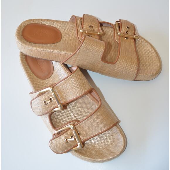 j crew Shoes - J Crew Woven Double Strap Marlow Slip On Sandal Size 9.5
